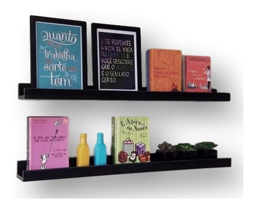 1 Prateleiras De Parede 1,60m X 9cm P/ Livros Quadros Quarto