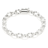 Pulseira Rommanel Prata 925 Corrente Elo Torcido Original