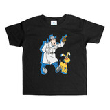 Remera Negra Niños Inspector Gadget R113