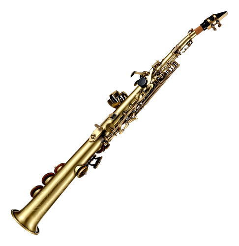 Saxofón Soprano Bb Profesional De Latón, Níquel