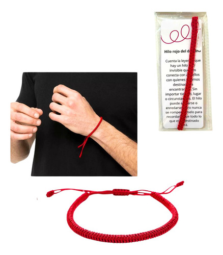 Pulsera Unisex Protección Energias Hilo Rojo