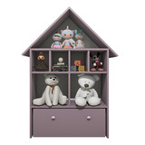 Casinha Organizadora Lavanda 100% Mdf Brinquedo Infantil