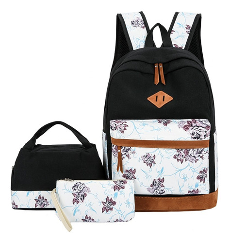 Kit Mochila Moda Casual Bolso Casual Para Mujer, 3 Piezas