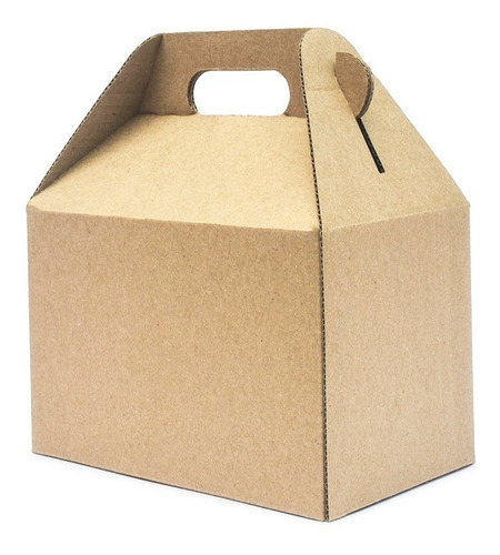 20 Caja Boxlunch Jumbo Microcorrugado Carton Kraft 