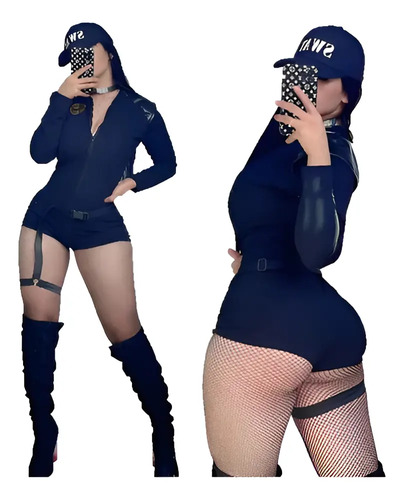 Disfraz De Policia Para Mujer Halloween Dia De Muertos Catrina Muerte Cosplay Mujer Diabla Cosplay Lucifer Dama De La Noche Body Swat Esposas