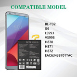 Asdawn Bl-t32 Para LG G6 Reemplazo De Batería, Para LG G6 Ls