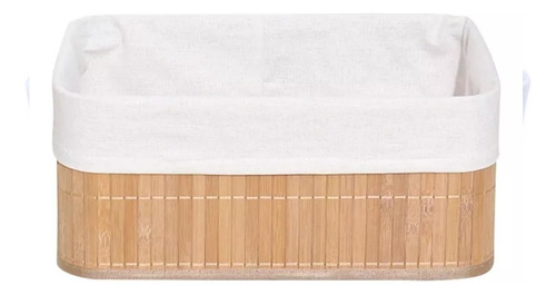 Cesto Canasto Plegable Deco Organizador Bambu 38x28x16cm