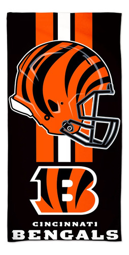 Toalla De Playa Fiber Beach Fútbol Americano Nfl Bengals