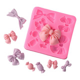 Molde Silicona 6 Moño Lazo + 2 Caramelos Fondant Porcelana