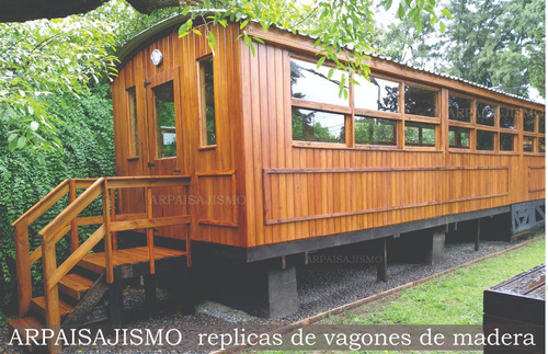 Vagon De Madera Construcción Cabañas Estilo Antiguo Tren