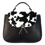 Bolso Crossbody Mariconera Juvenil Con Estampado De Vaca    