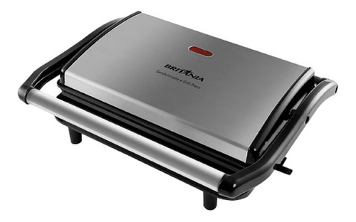 Sanduicheira E Grill Britânia Bgr27i Press 2 Em 1 850w Cor Preto/prata 220v