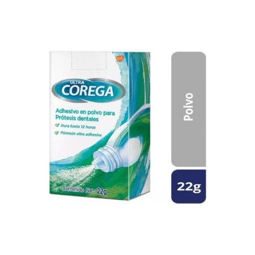 Ultra Corega Polvo Adhesivo Para Protesis Sabor Menta X 22g