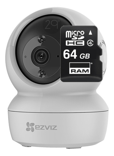 Combo Cámara Seguridad Wifi Ezviz 1080p C6n + Micro Sd 64gb