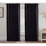 Set X2 Cortinas Blackout Negro 140x220 Cm