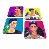 Portavasos Magnéticos Frida Kahlo Set X 4 Und.