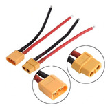 Set Conector Xt60 Macho Hembra Con Cable 10cm