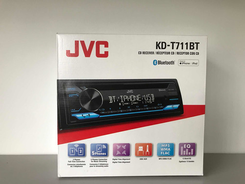 Radio Para Carro Jvc  Con Bluetooth Cd Y Usb Kd 711 Bt