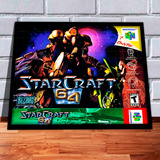 Quadro Decorativo Capa A4 33x25 Star Craft 64 Nintendo 64