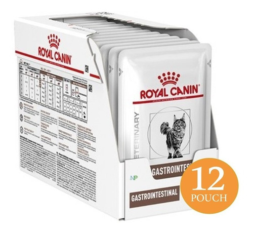 12 X Pouch Humedo Royal Canin Gato Gastrointestinal 85gr. Np