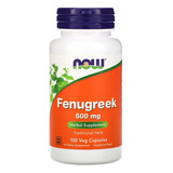 Feno Grego Fenugreek Now Foods 500mg 100caps Original