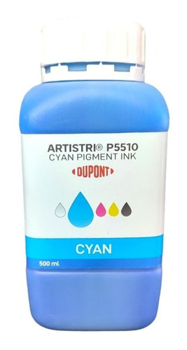 Tinta Textil Dtf Dtg Dupont Artistri® P5510 Cyan 500 Ml