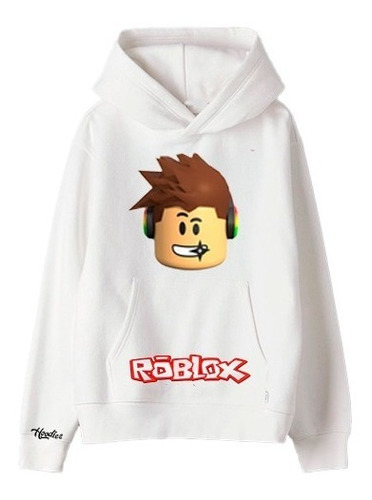 Buzo Buso Saco O Hoodie De Roblox Video Juego Color Blanco