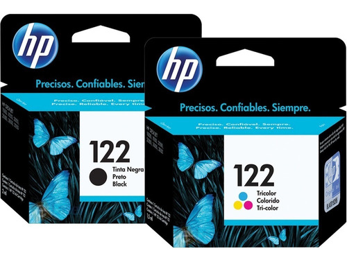 Combo Hp 122 Negro + Color Original Deskjet 2050 3050 1050 