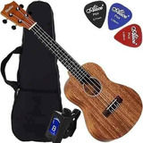 Kit Ukulele Shelby Concerto Acústico Canhoto Com Capa Su23m