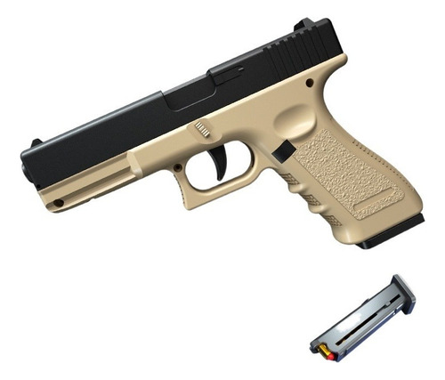 Pistola Glock Con Ráfaga Automática, 2 Cargadores Y 50 Balas