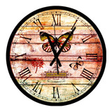 Reloj De Pared Gigante Vintage Mariposa