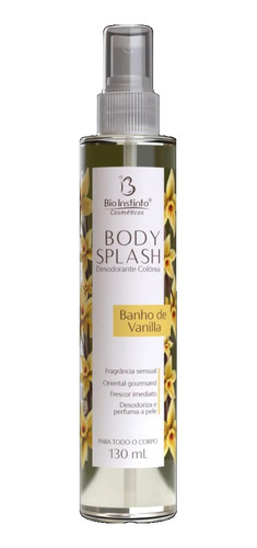 Body Splash Banho De Vanilla Bio Instinto 130ml