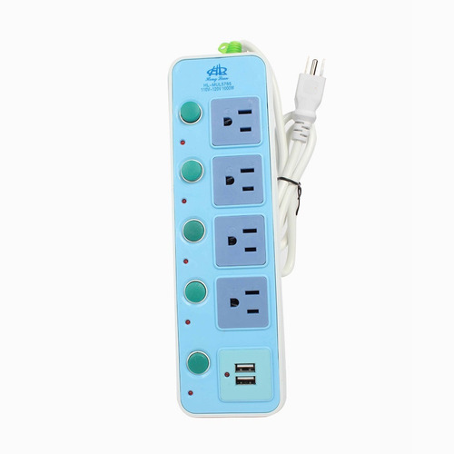 Barra Multicontacto Extencion 4 Enchufes Interruptor Con Usb