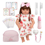 Boneca Bebê Reborn Menina Barata + 14 Itens Envio Imediato