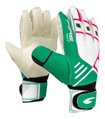 Guante Portero Fire Sports P.u C/varillas Talla T-12 Verde