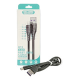 Cable Usb Tipo C Data 6.0 A Carga Rápida 1 Metro X2 Unidades Color Negro