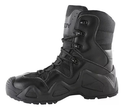 Bota Táctica Militar Outdoor Esdy  Caña Alta Impermeables  