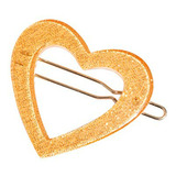 Pasadores - France Luxe Heart Tige Boule - Glitter Orange