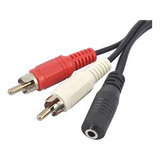 Separador Adaptador Miniplug 3,5 Hembra Estereo A 2 Rca Mach