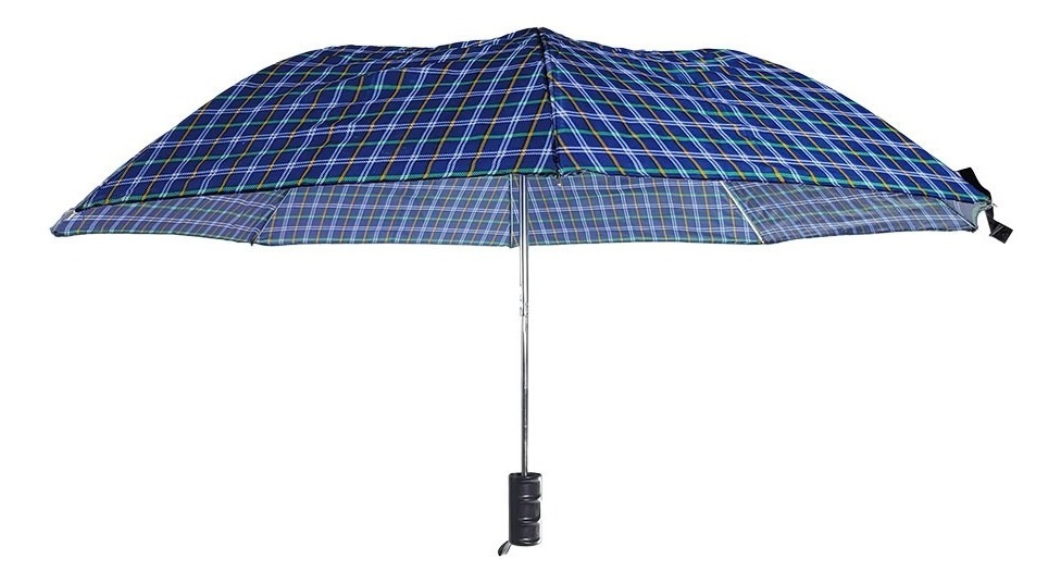 Paraguas mango recto escocés Azul/Verde