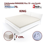 Colchoneta De Memory Foam 70kg Con Gel De 7cm King C/funda