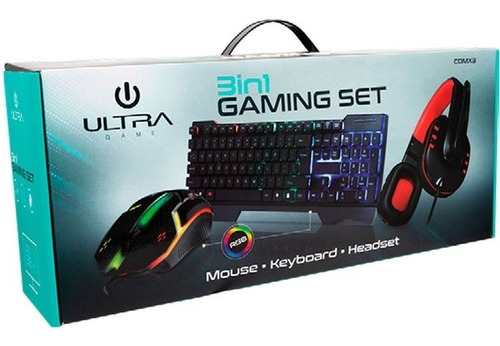 Kit Gamer Ultra Mouse + Teclado + Audifono. Ps4/xboxone/pc