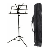  Estante De Partitura Dobrável Preta Mundo Da Música -oferta