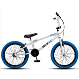 Bicicleta Cross Stx Aro 20 Infantil Pneu Colorido V-brake Cor Branco Pneu Azul Tamanho Do Quadro Único