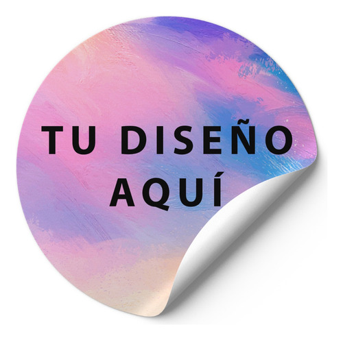 100 Stickers Personalizados De 5x5 Cm Troquelados