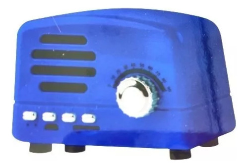 Caixa De Som Wireless Bluetooth Azul Estilo Retrô Importado