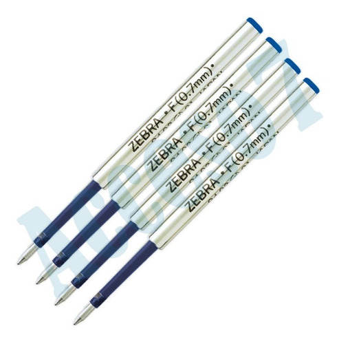 4 Repuestos Tinta Pluma Boligrafo Zebra F-301 Original 0.7mm