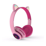 Fone De Ouvido Bluetooth Led Orelha Gato Iuz Headphone