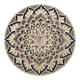 Cuadro Decorativo Mandala Chakra Meditacion En Madera