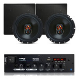 2 Caixas Som Quad Pr+ Falante 6p Jbl+ Amplificador 500w 4ch